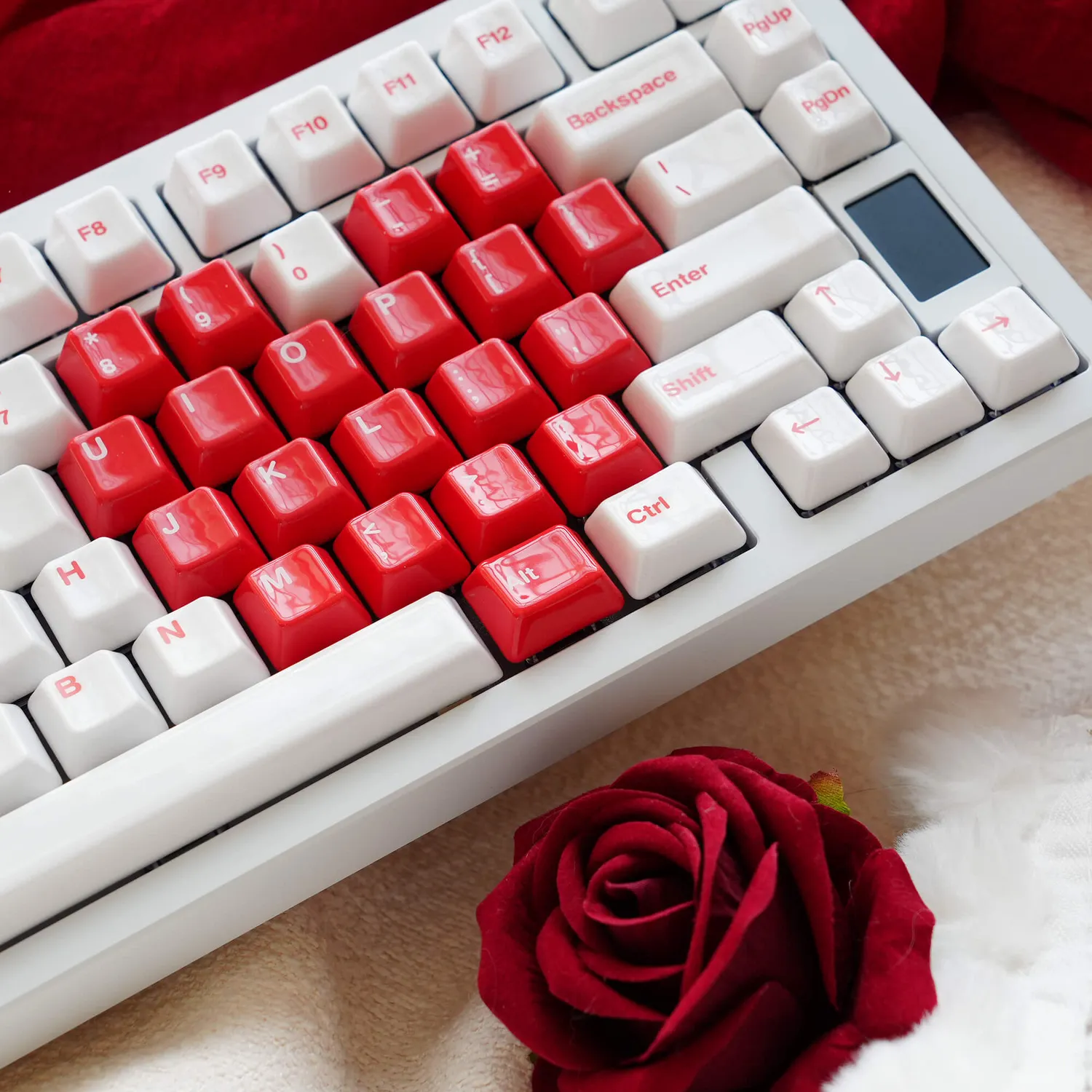 Cerakey Heart of Love keycap ceramica Red Heart