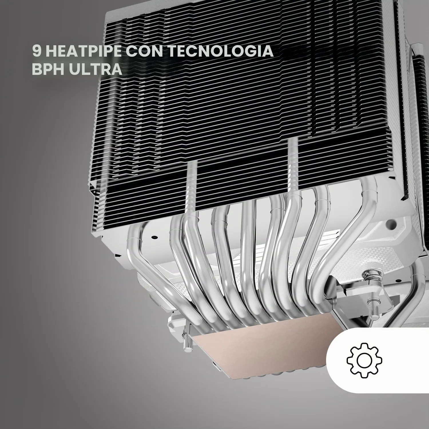 Mars Gaming MCPU-XU9W dissipatore CPU doppia torre bianco 400W