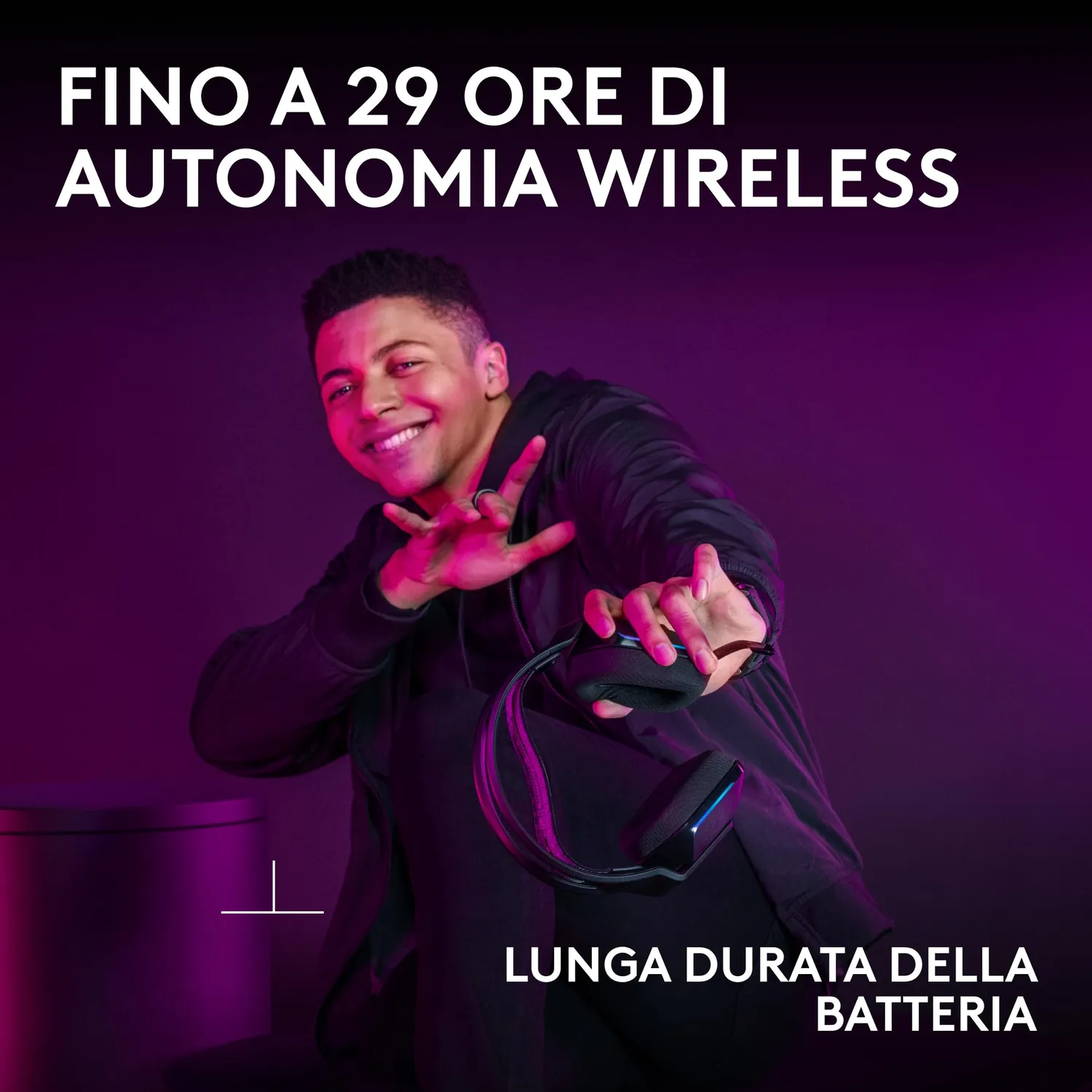 Logitech G G733 cuffie gaming wireless nere