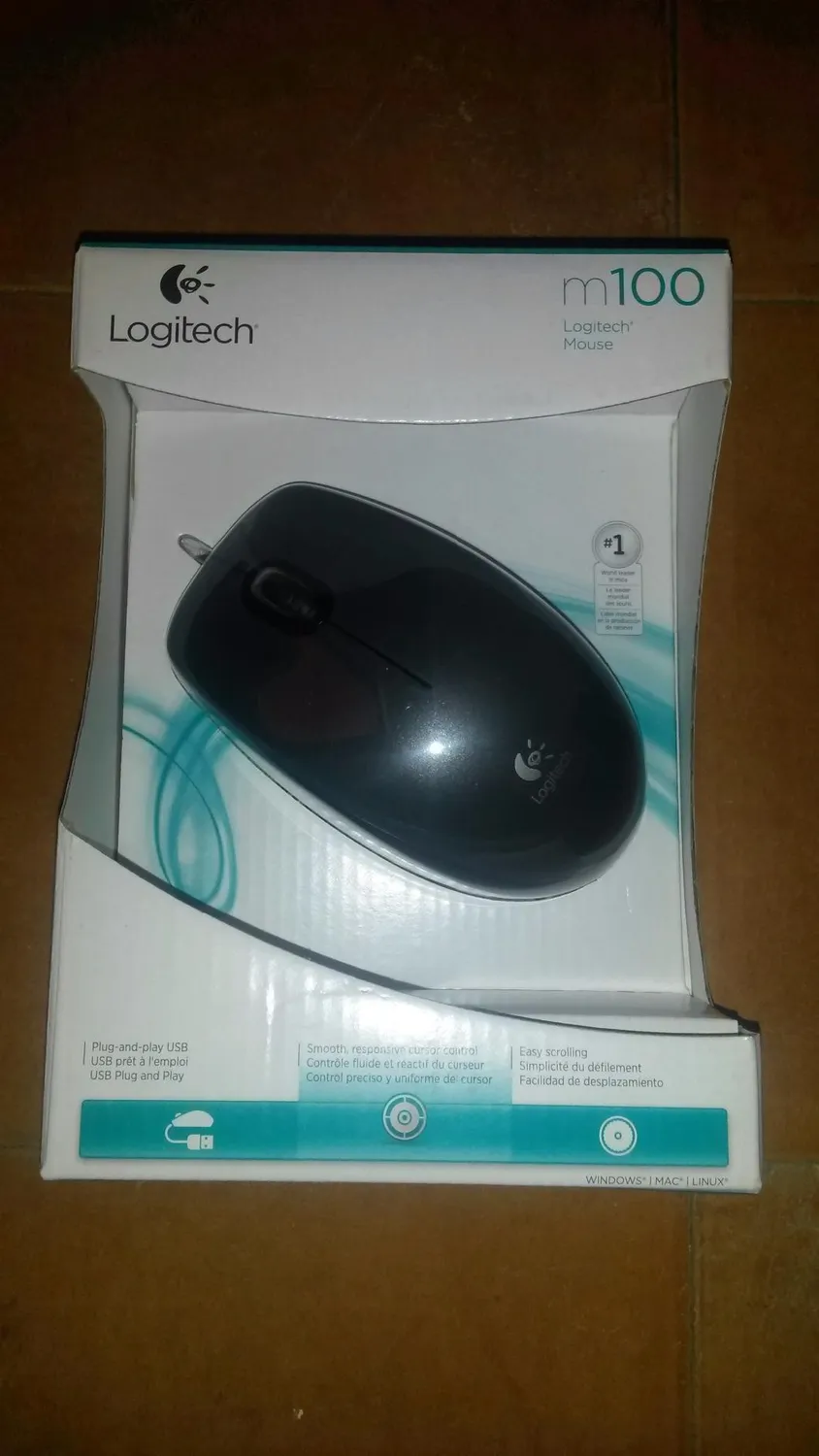 Logitech M100 mouse USB con filo nero 1000 DPI