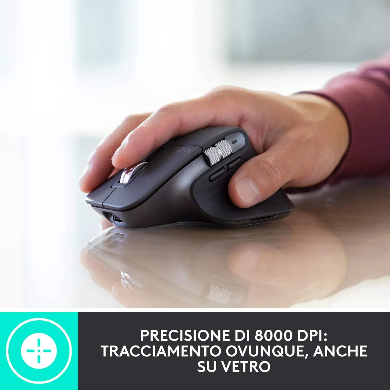 Logitech MX Master 3S mouse wireless business 8000 DPI