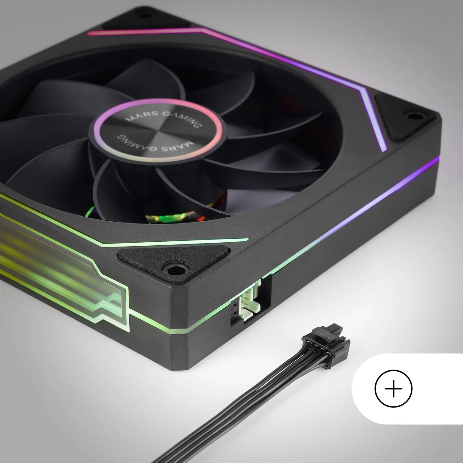 Mars Gaming MF-Linkfinitykit2R ventole PC 120mm kit 3 nere ARGB