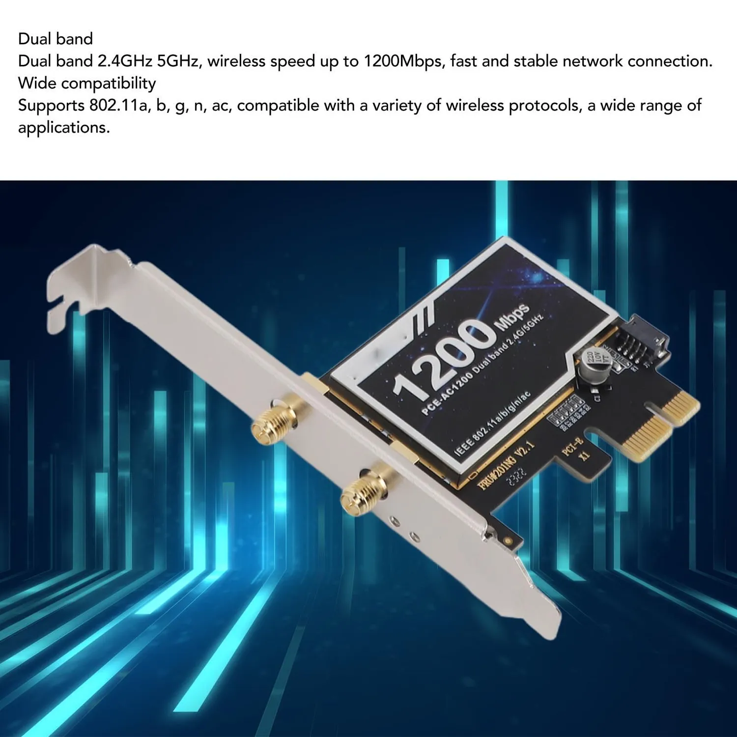 Zunate 8265AC Scheda WiFi PCIe Dual Band Bluetooth 4.2
