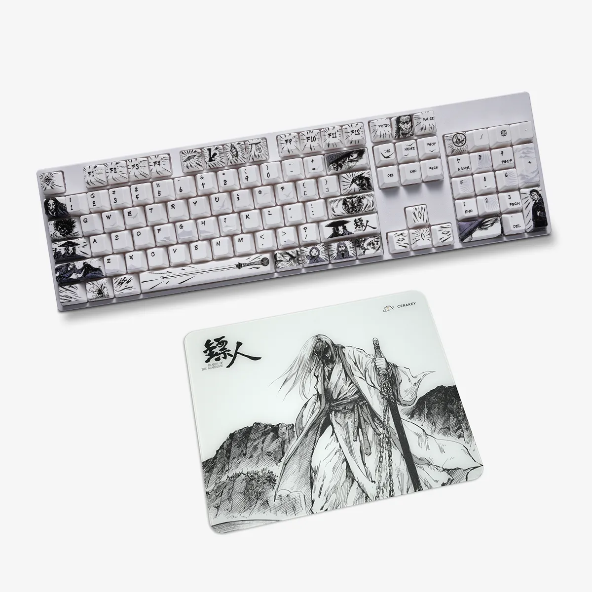 Cerakey Blades Guardians bundle keycap ceramica + vetro Dao Ma