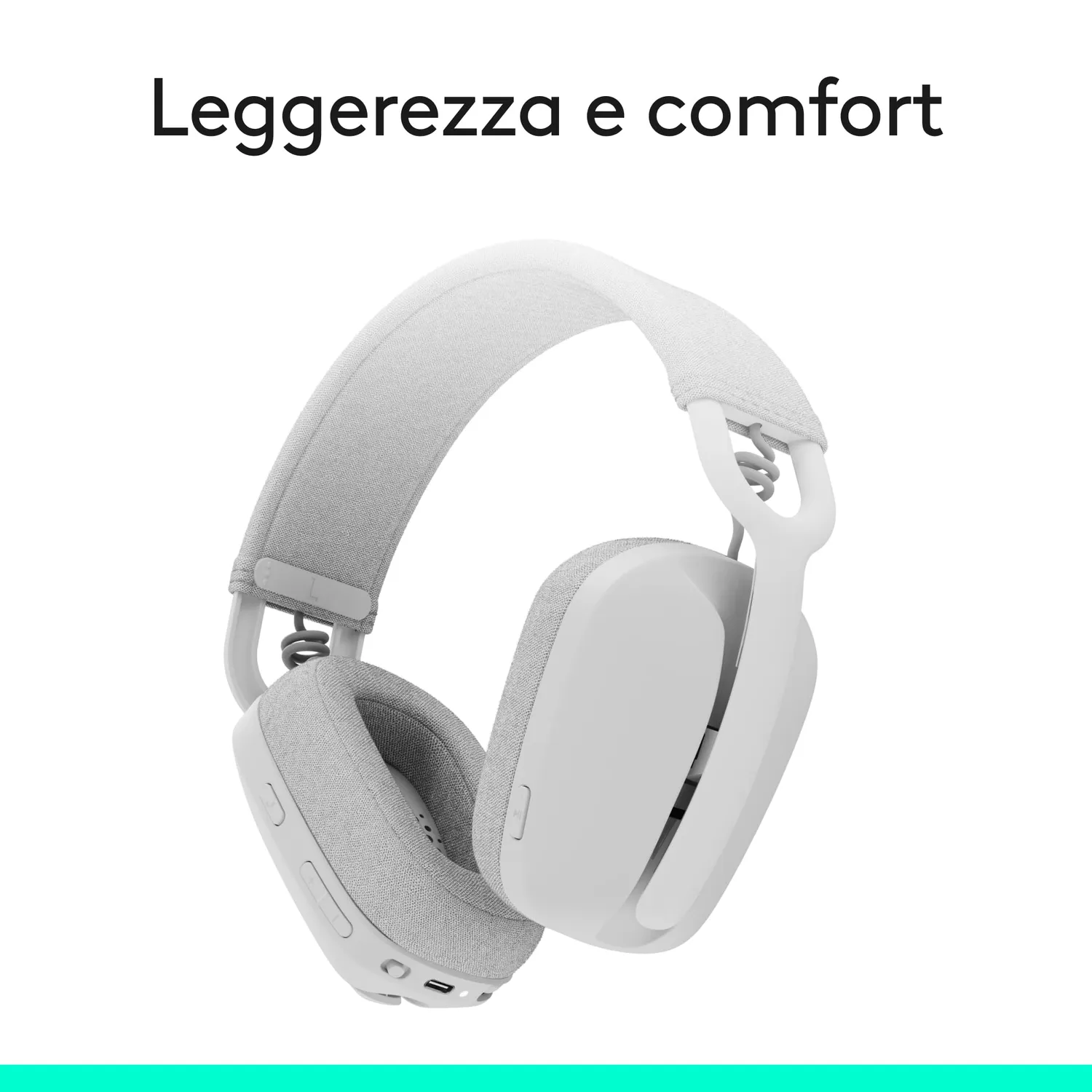 Logitech Zone Vibe 100 cuffie wireless bianco over-ear