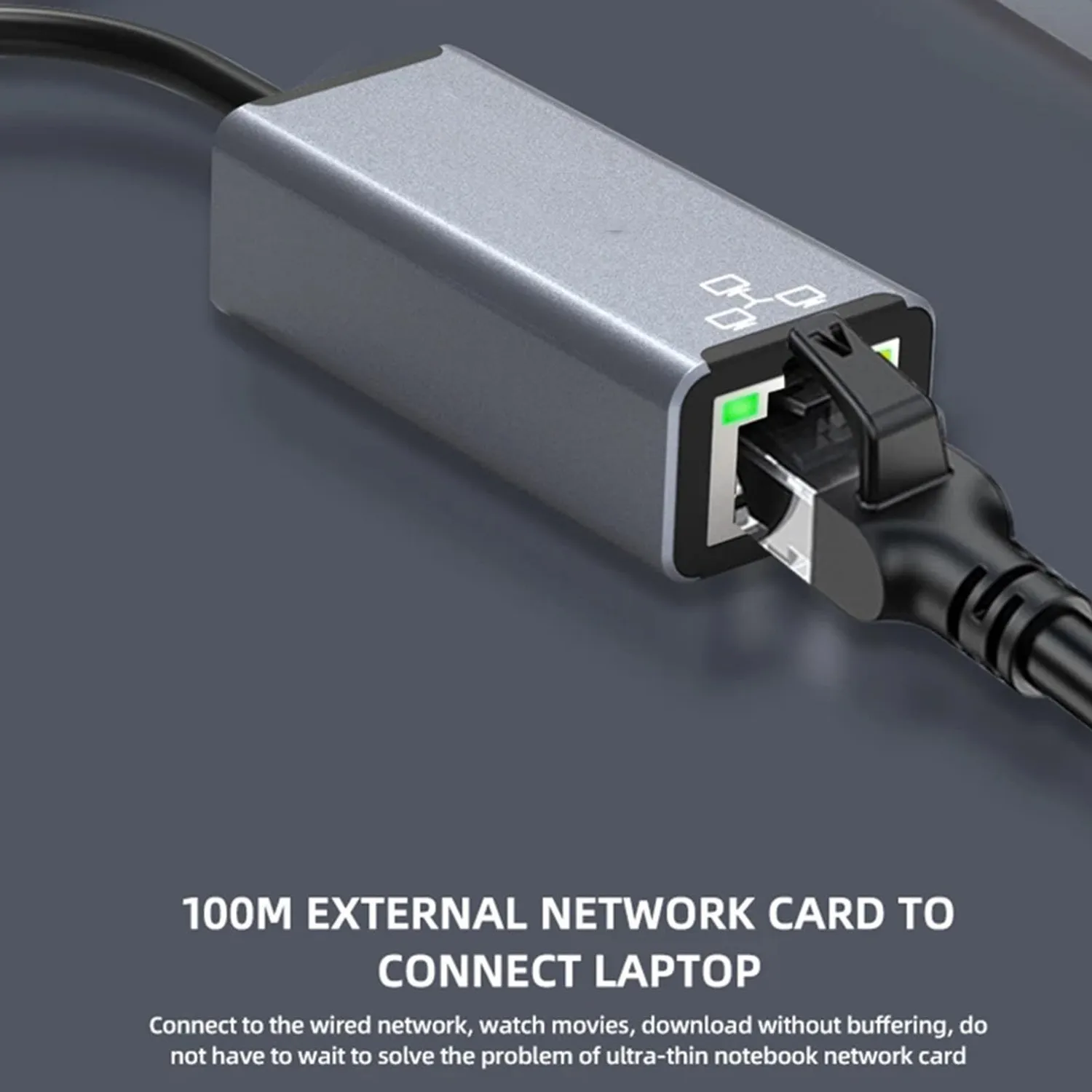 Zunate adattatore USB C Ethernet 100 Mbps RJ45 LED alluminio