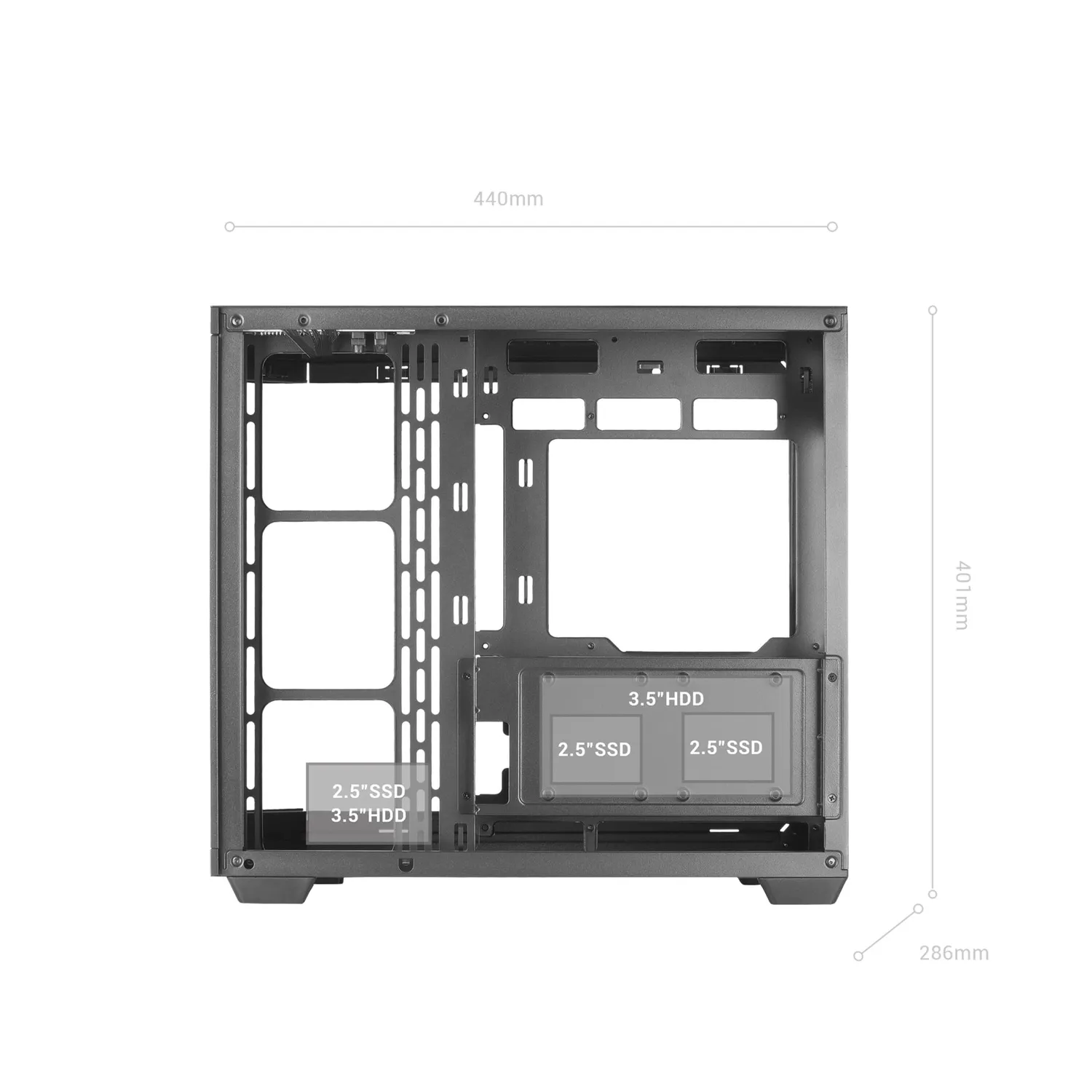 Mars Gaming MC-3TCORELCD case ATX nero schermo