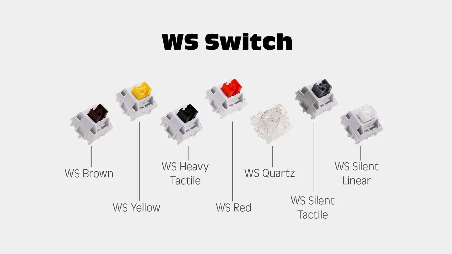 WS Silent Tactile switch tattile silenzioso 5 pin 63,5g