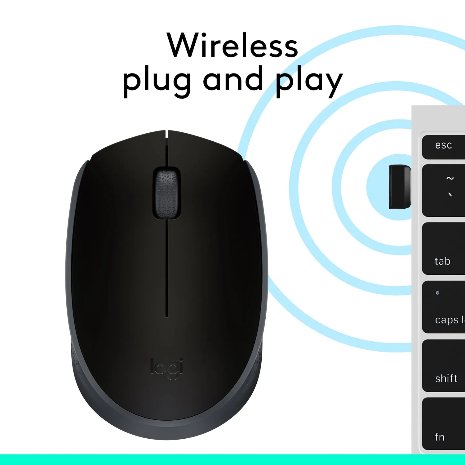 Logitech B170 mouse wireless grigio 2.4 GHz