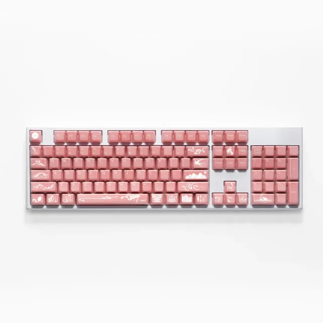 Cerakey Year of Snake set tasti ceramica 159 tasti pink white