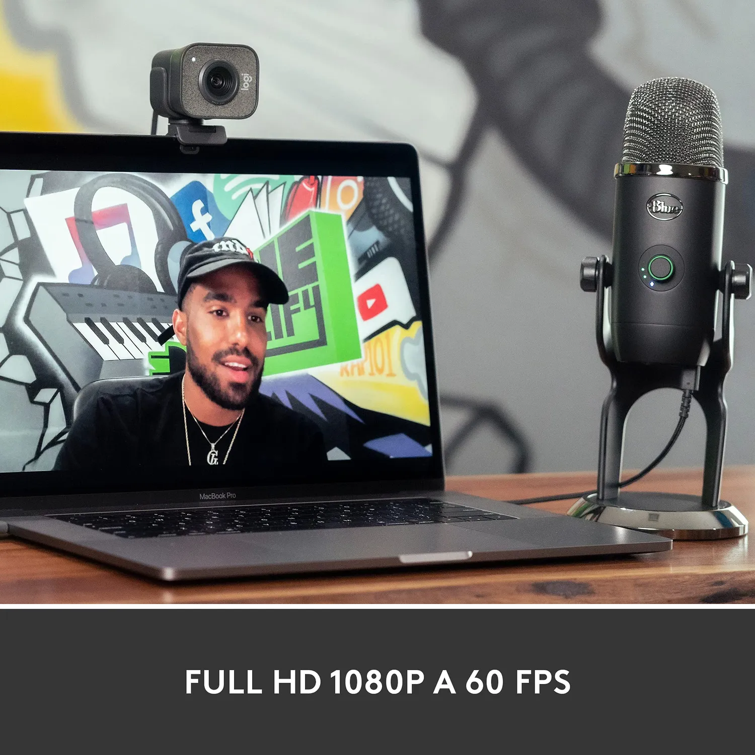 Logitech StreamCam webcam Full HD 60fps nera