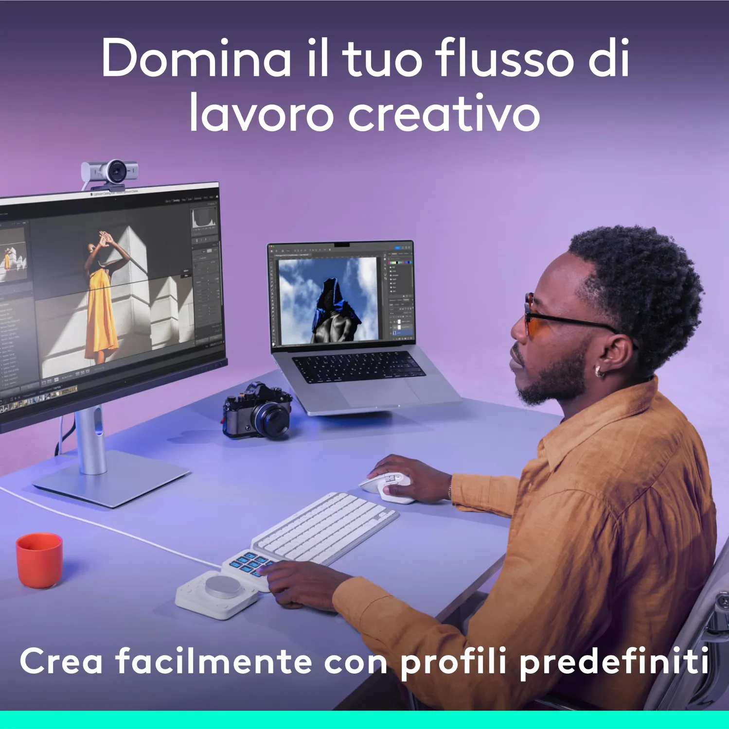 Logitech MX Creative Console keypad bianco programmabile