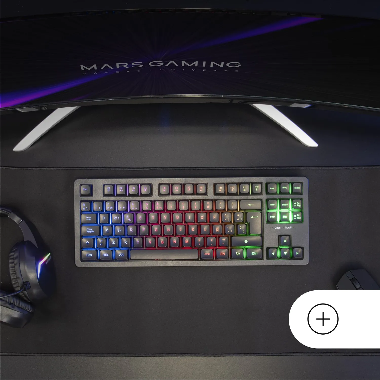Mars Gaming MK023ES tastiera gaming TKL nera layout spagnolo