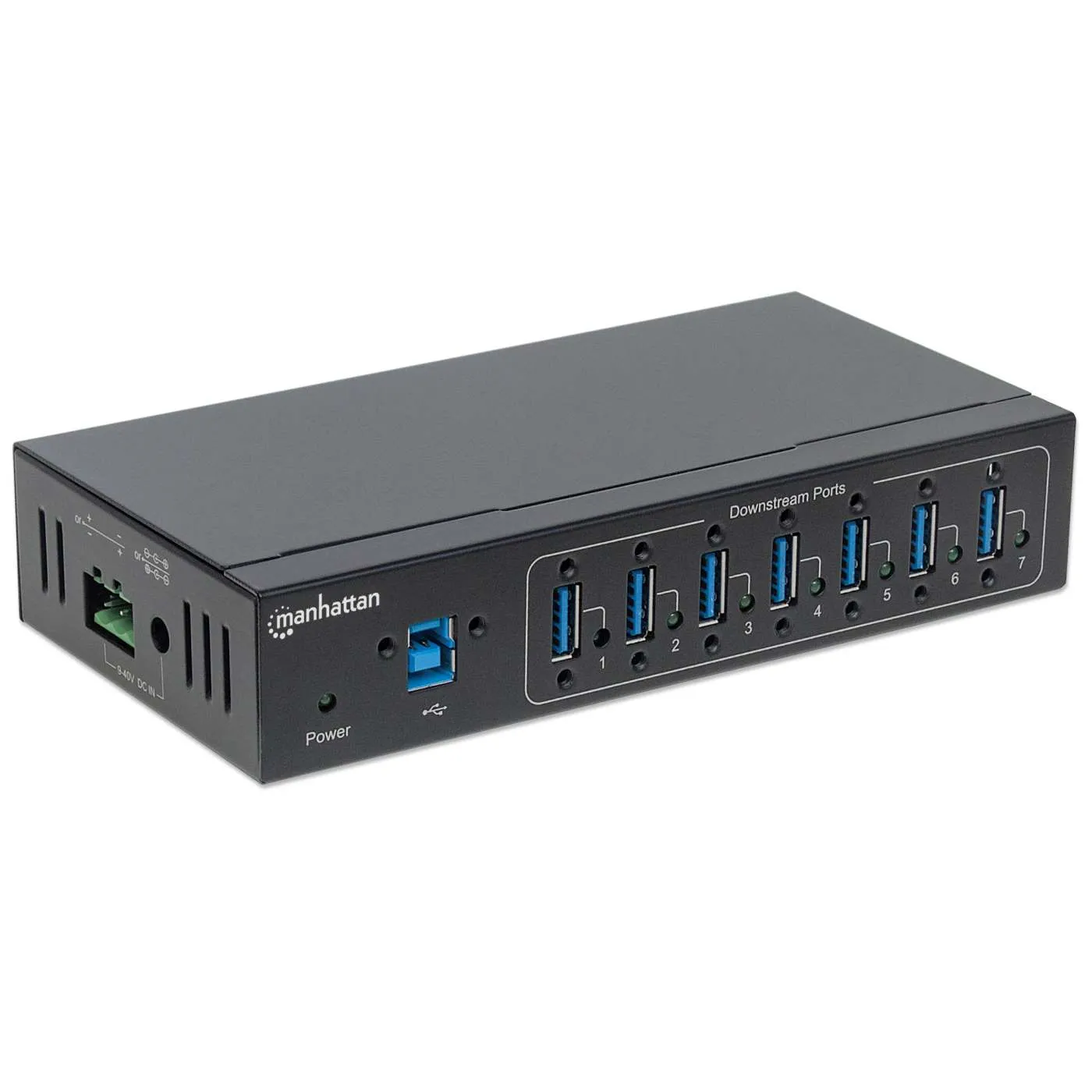 Manhattan Hub USB 3.0 industriale 7 porte 5 Gbps