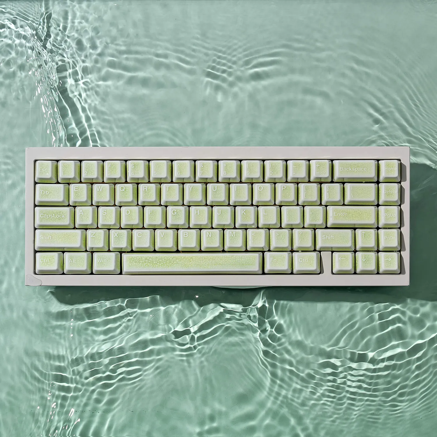 Cerakey Full Set keycap ceramica Green Crazed 113 tasti