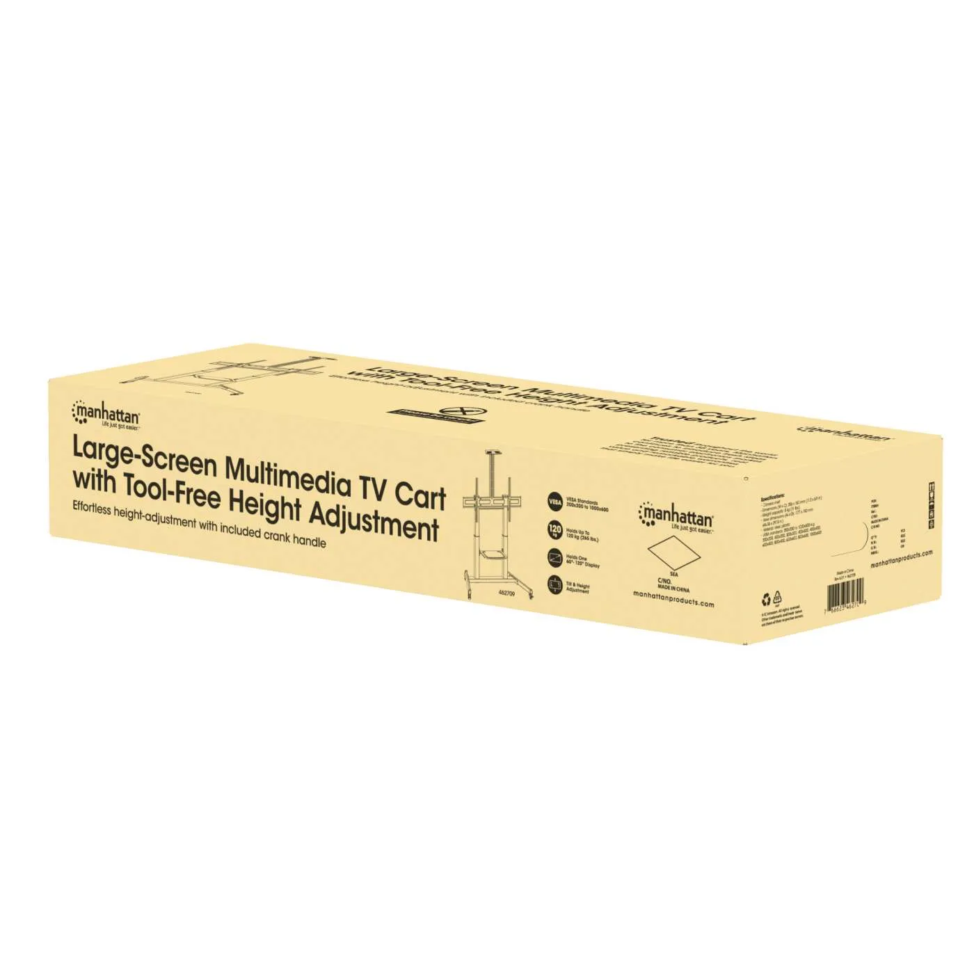 Manhattan Large-Screen carrello TV 60-120" 120 kg