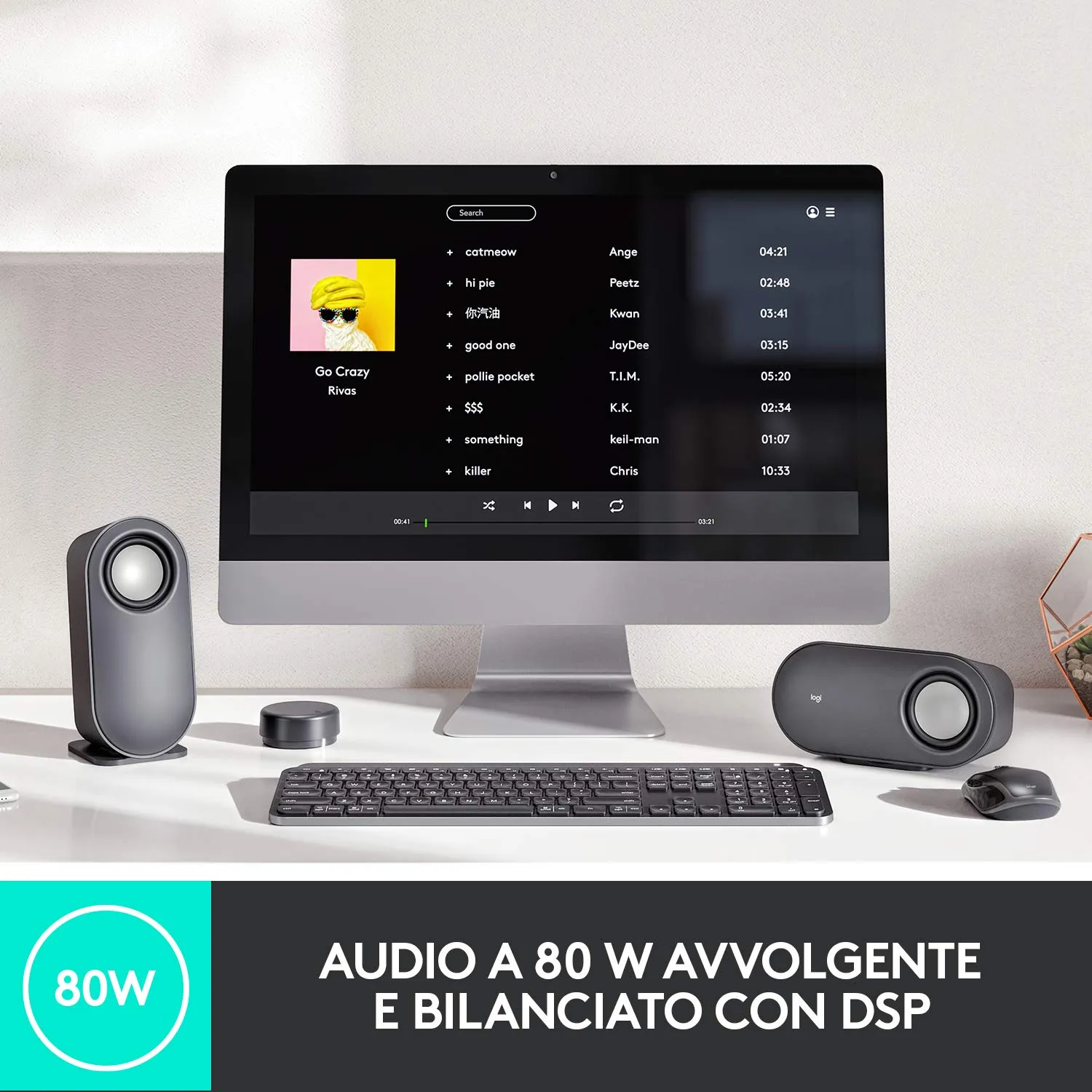 Logitech Z407 altoparlanti Bluetooth neri 80W