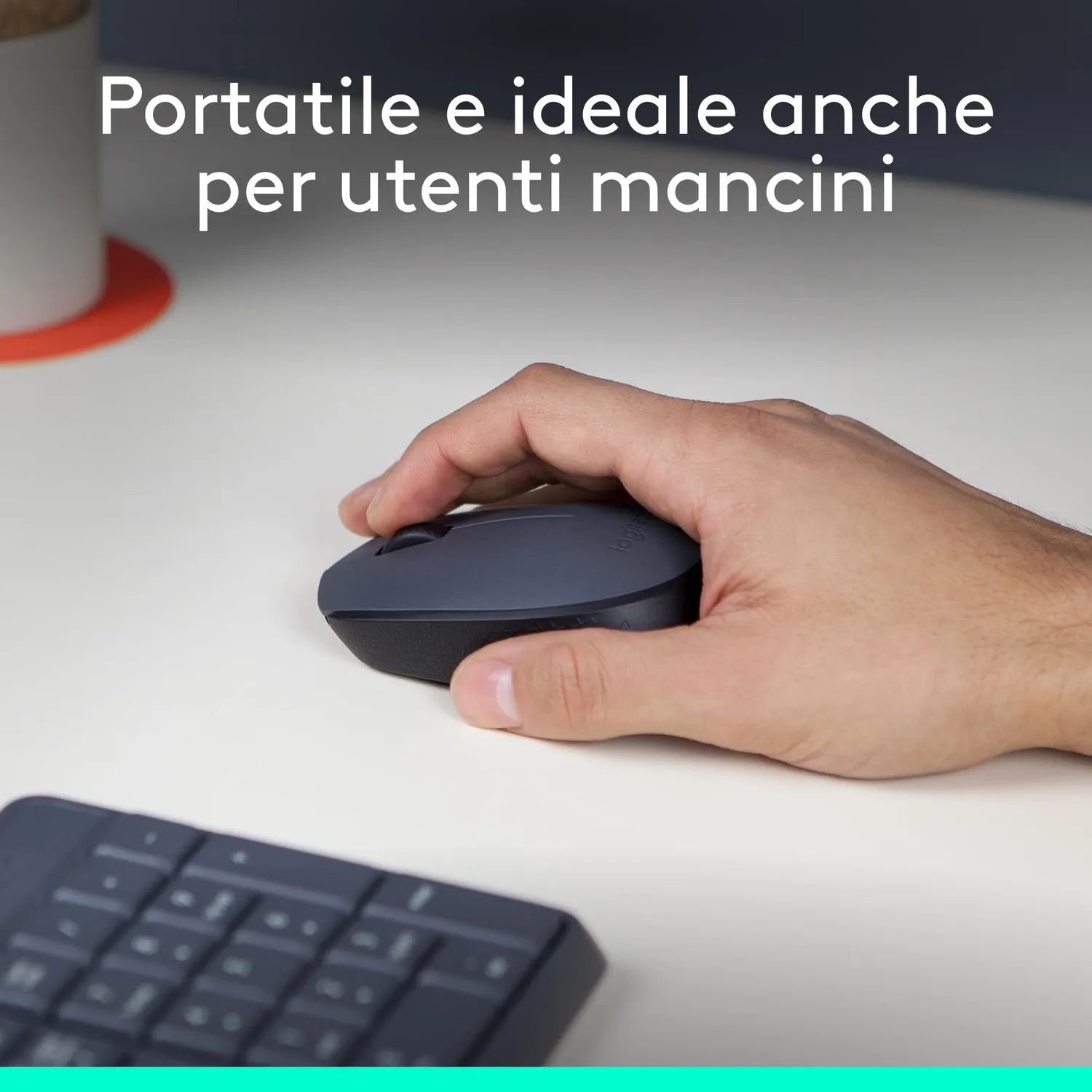 Logitech M170 mouse wireless grigio 2,4 GHz ricevitore USB