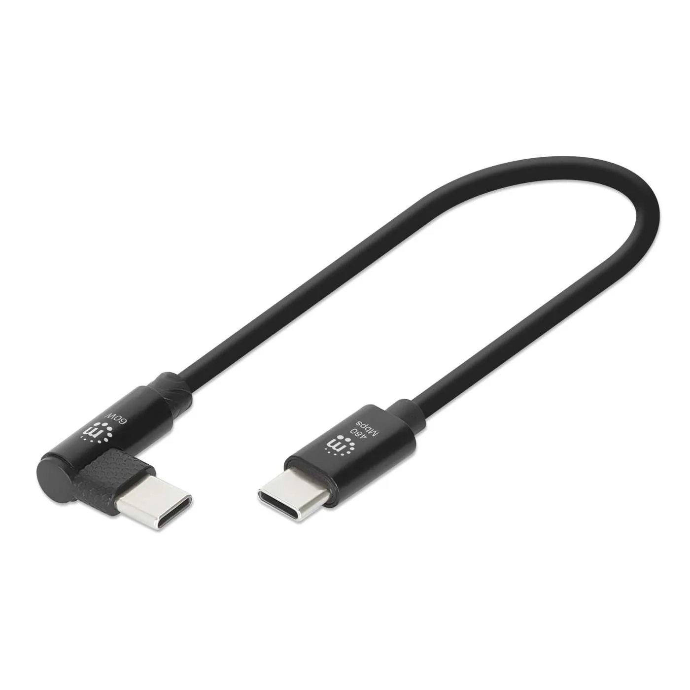 Manhattan cavo USB-C 60W 20 cm 5 pezzi spina angolare