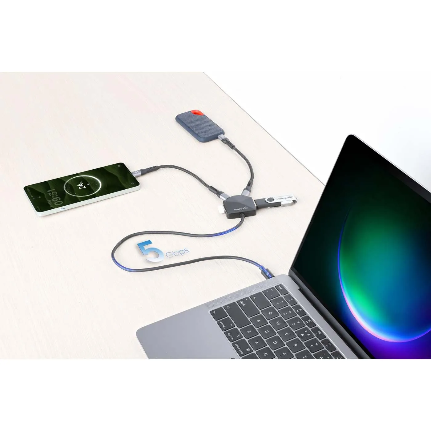 Manhattan 4-Port USB 3.0 Combo Hub 2x2 usb 2+2 porte
