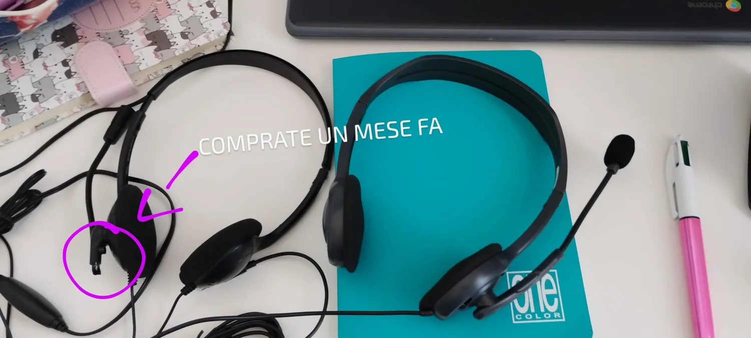 Logitech H111 Cuffie Cablate Jack 3.5mm Microfono Girevole
