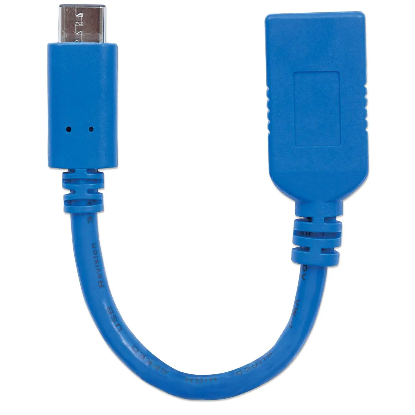 Manhattan Cavo USB-C a USB-A femmina 1 m blu