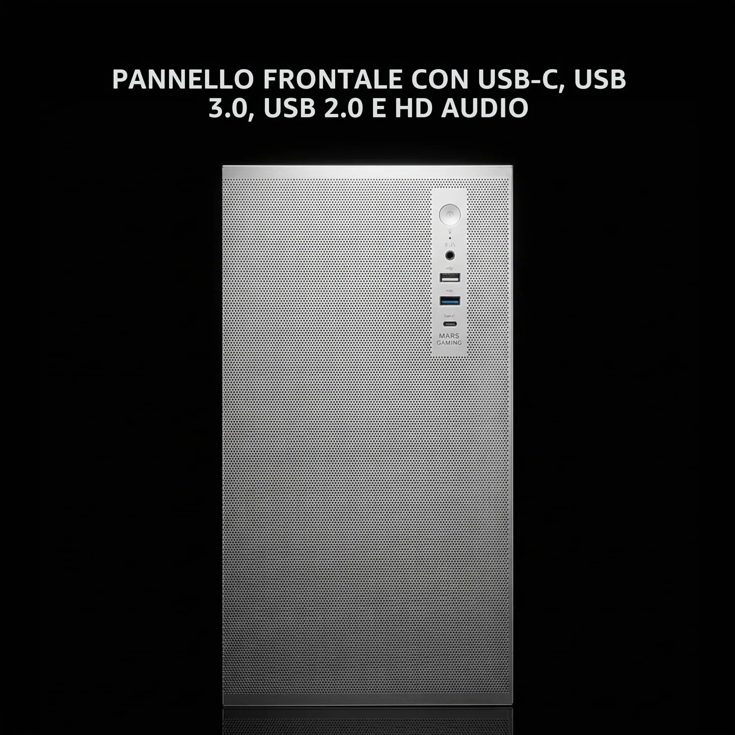 Mars Gaming MC-MeshPro case microATX bianco mesh