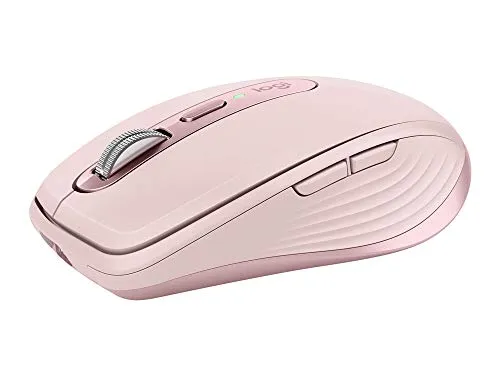 Logitech MX Anywhere 3 mouse wireless rosa vetro