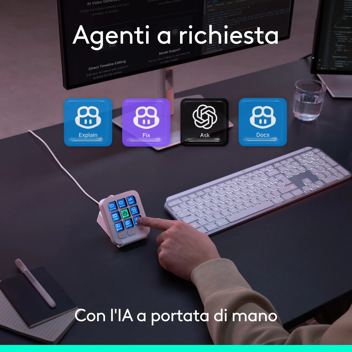 Logitech MX Keypad tastierino programmabile grigio pallido