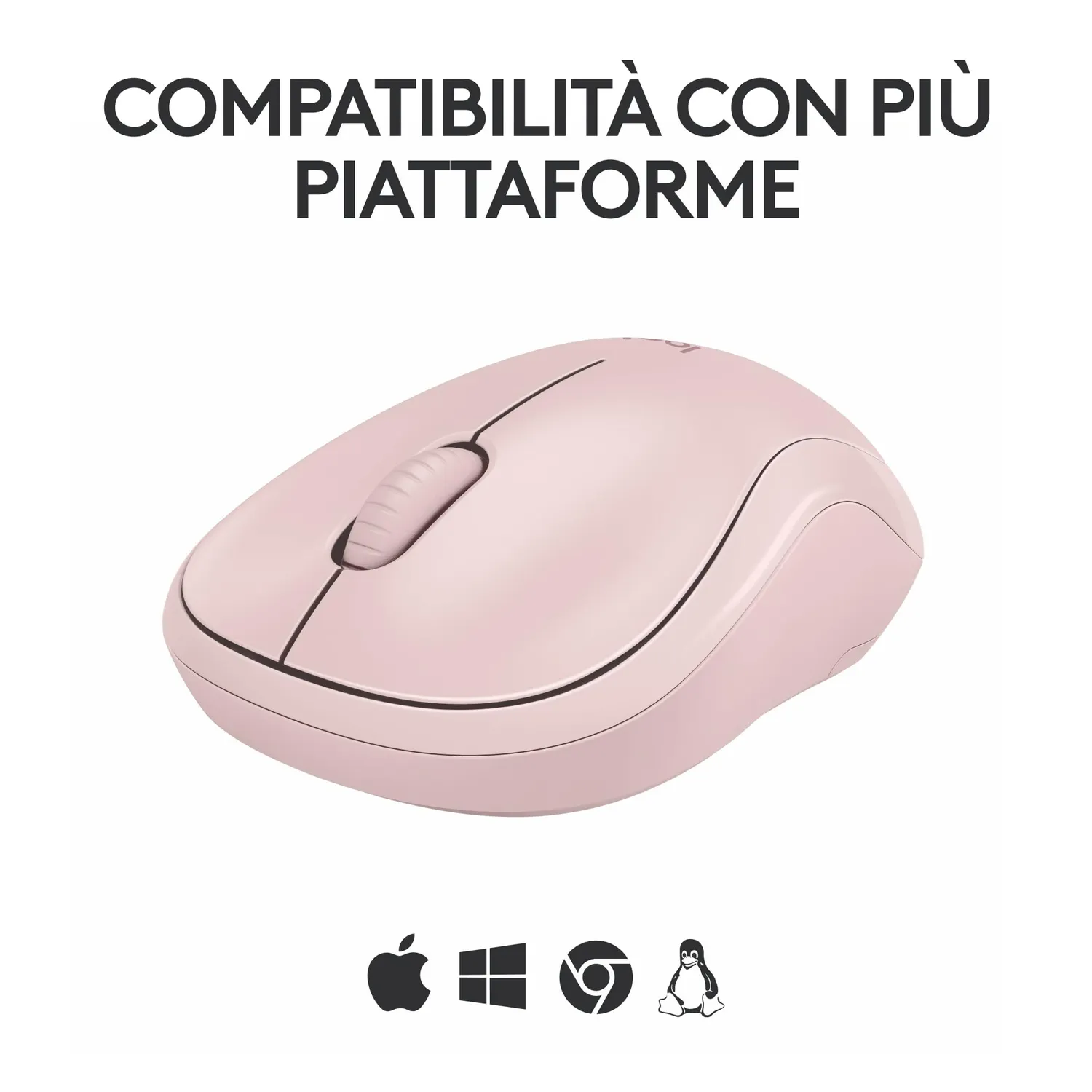 Logitech M240 mouse wireless rosa silenzioso Bluetooth