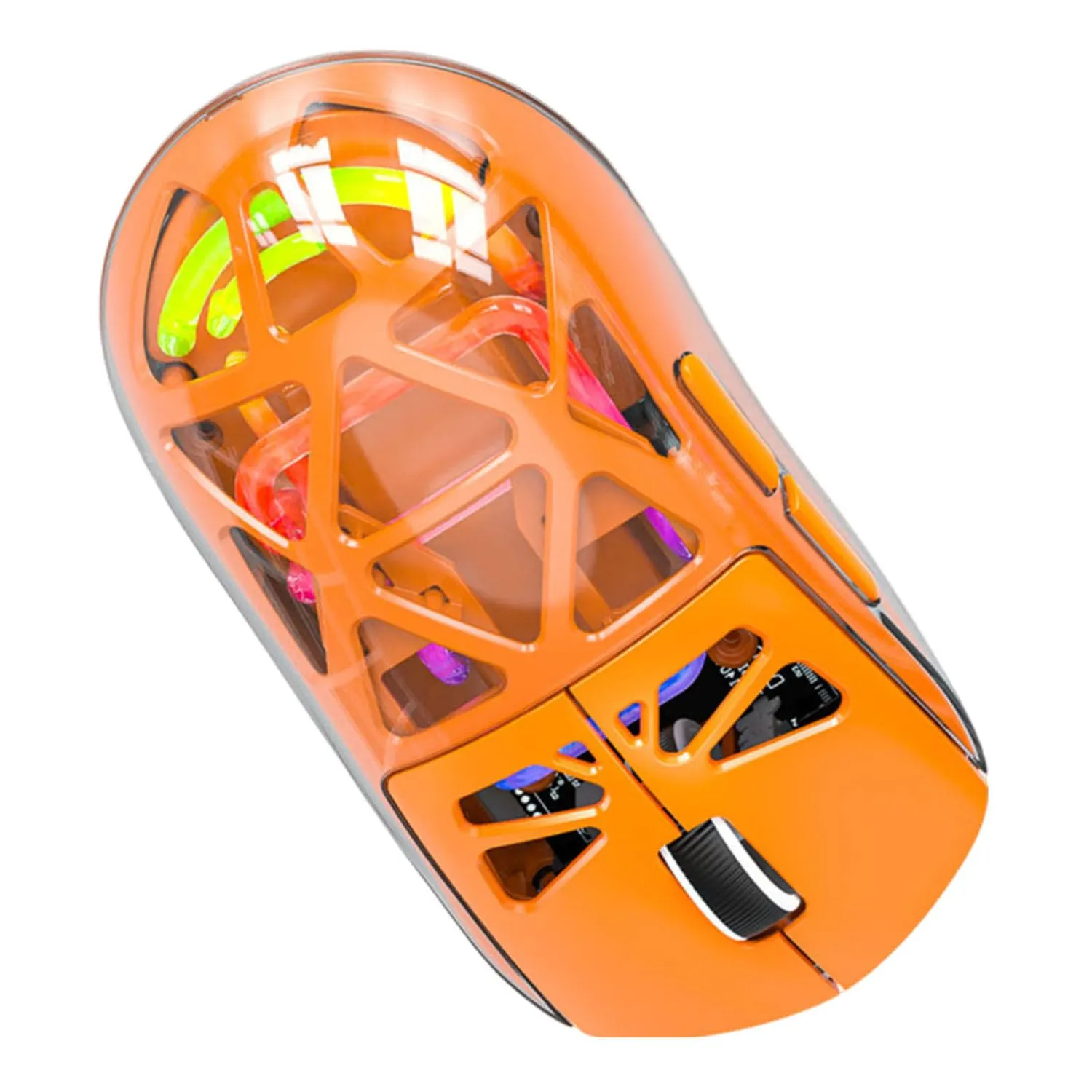 Zunate M7 Mouse Wireless RGB Orange 500mAh Tripla Connessione