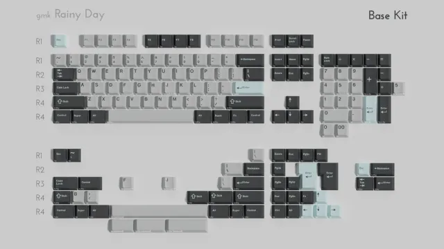 GMK Rainy Day R3 Keycaps Set Tastiera Grigi