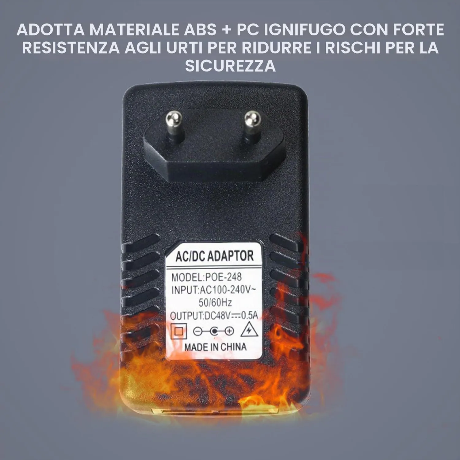 Zunate iniettore PoE 24V 1A alimentatore spina UE protezione