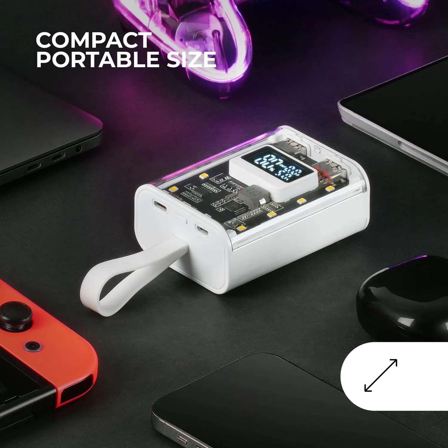 Mars Gaming MPK-10K power bank 10000mAh bianco 22,5W