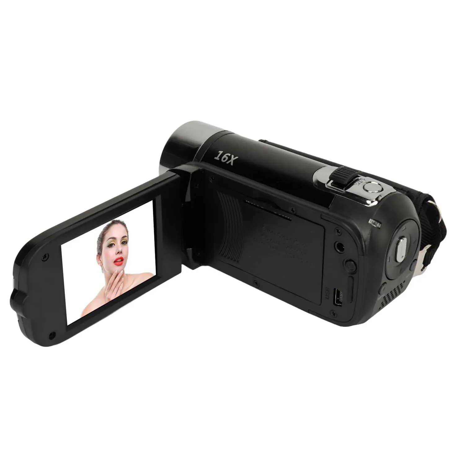 Zunate fotocamera digitale 1080P 16MP zoom 16X nera 2,4"