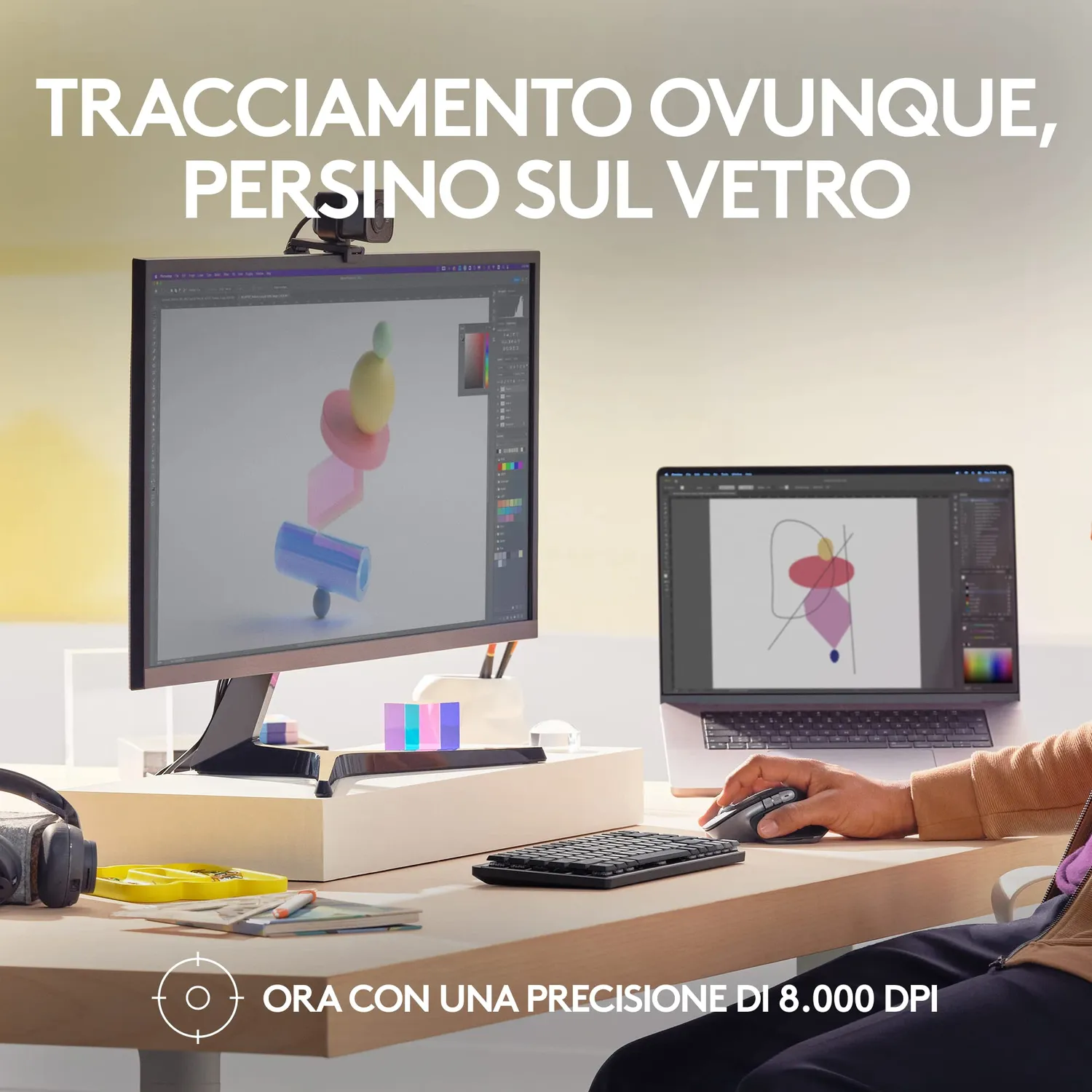Logitech MX Master 3S per Mac mouse Space Grey 8K