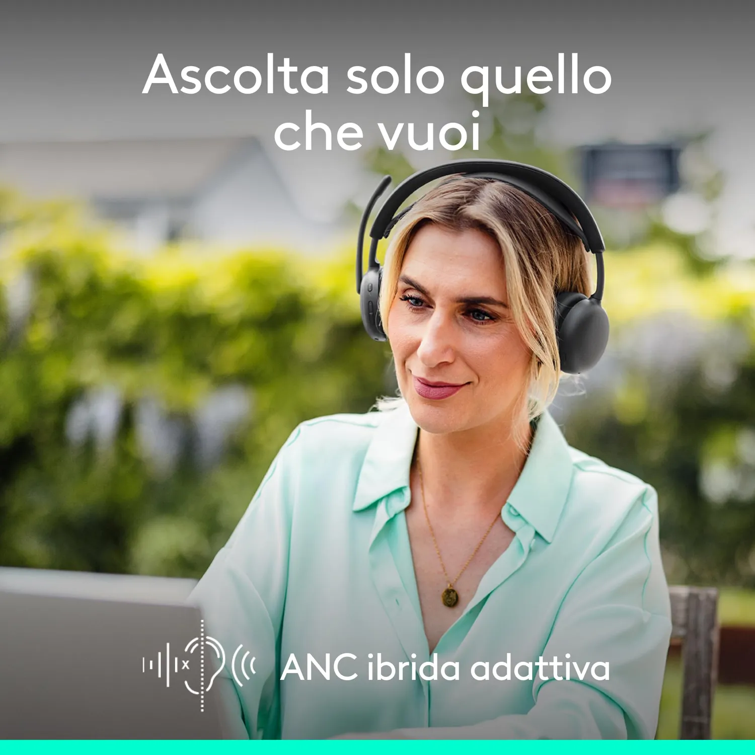 Logitech Zone Wireless 2 ES cuffie wireless grafite ANC