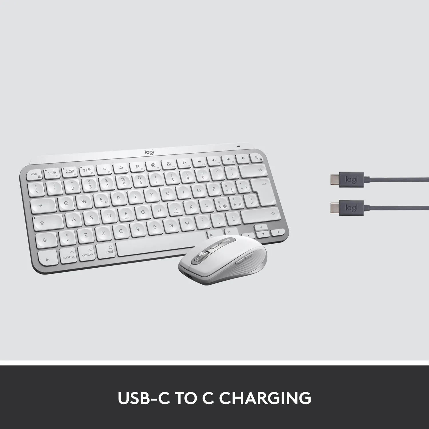 Logitech MX Keys Mini Anywhere 3 combo Mac grigio chiaro