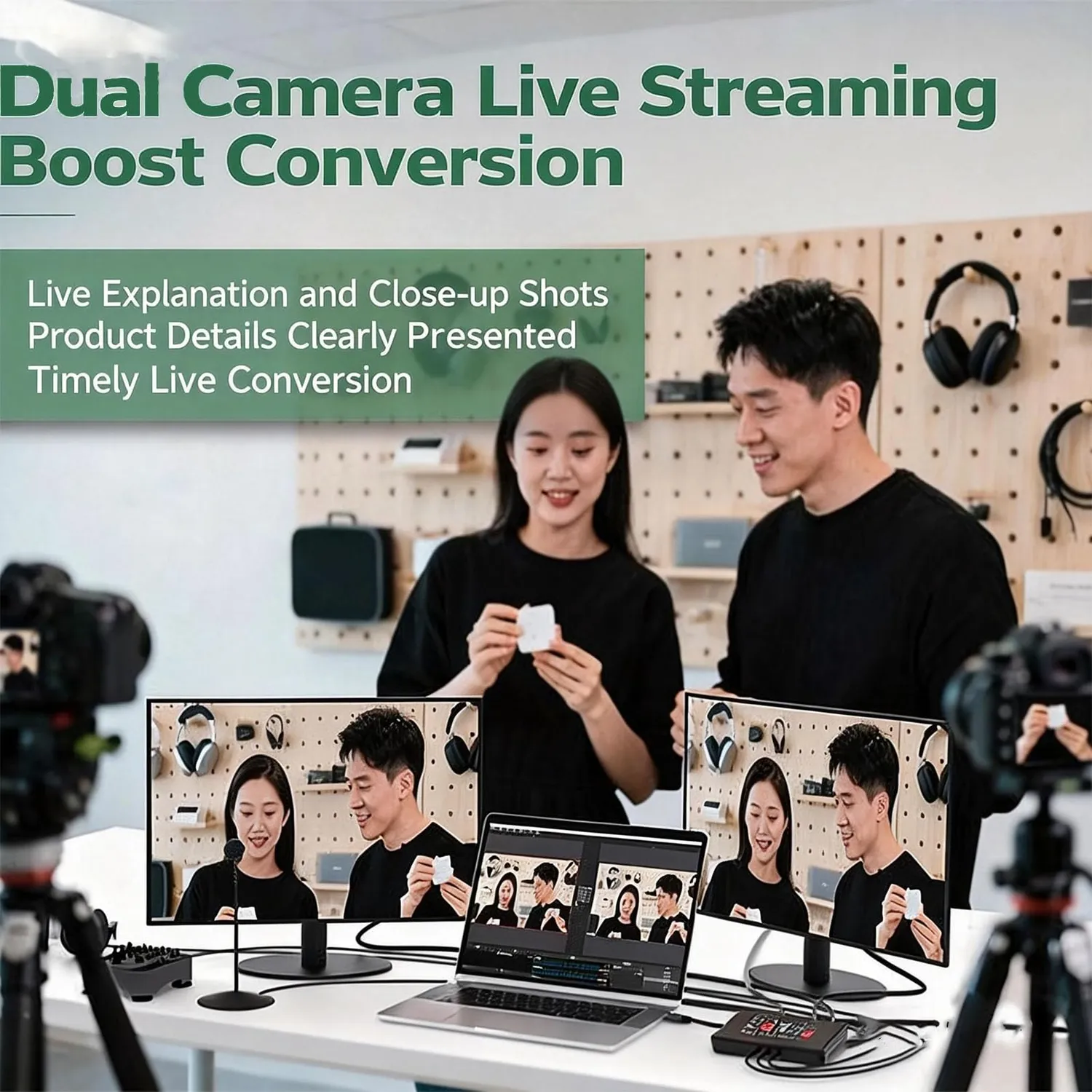 Zunate switcher streaming mixer video 1080P 2 HDMI