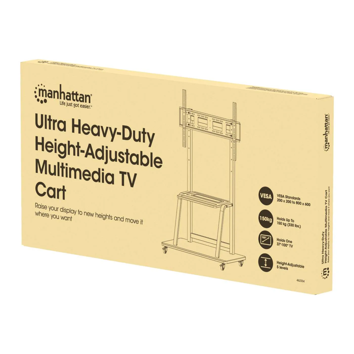 Manhattan Carrello TV 37-100" Regolabile 150 kg