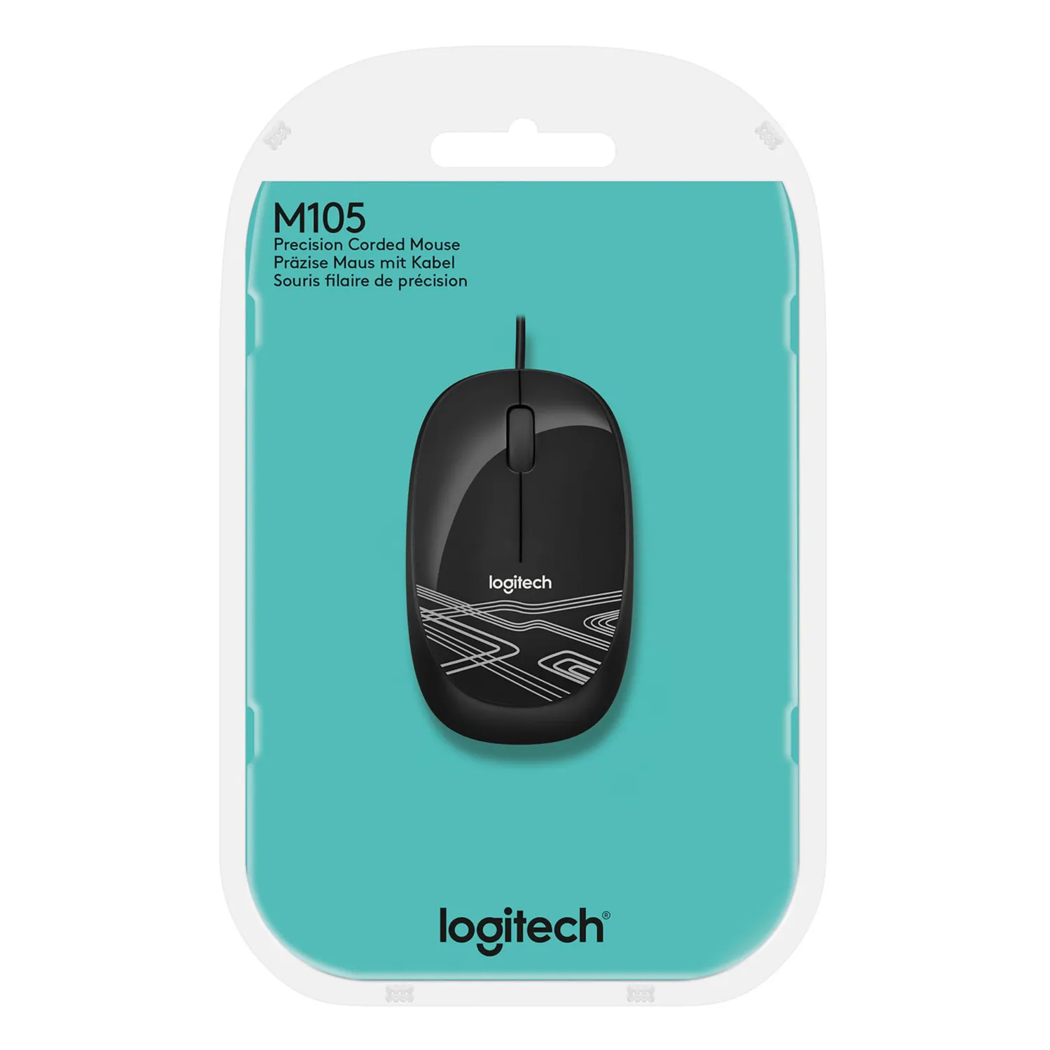 Logitech M105 mouse USB con filo nero ottico