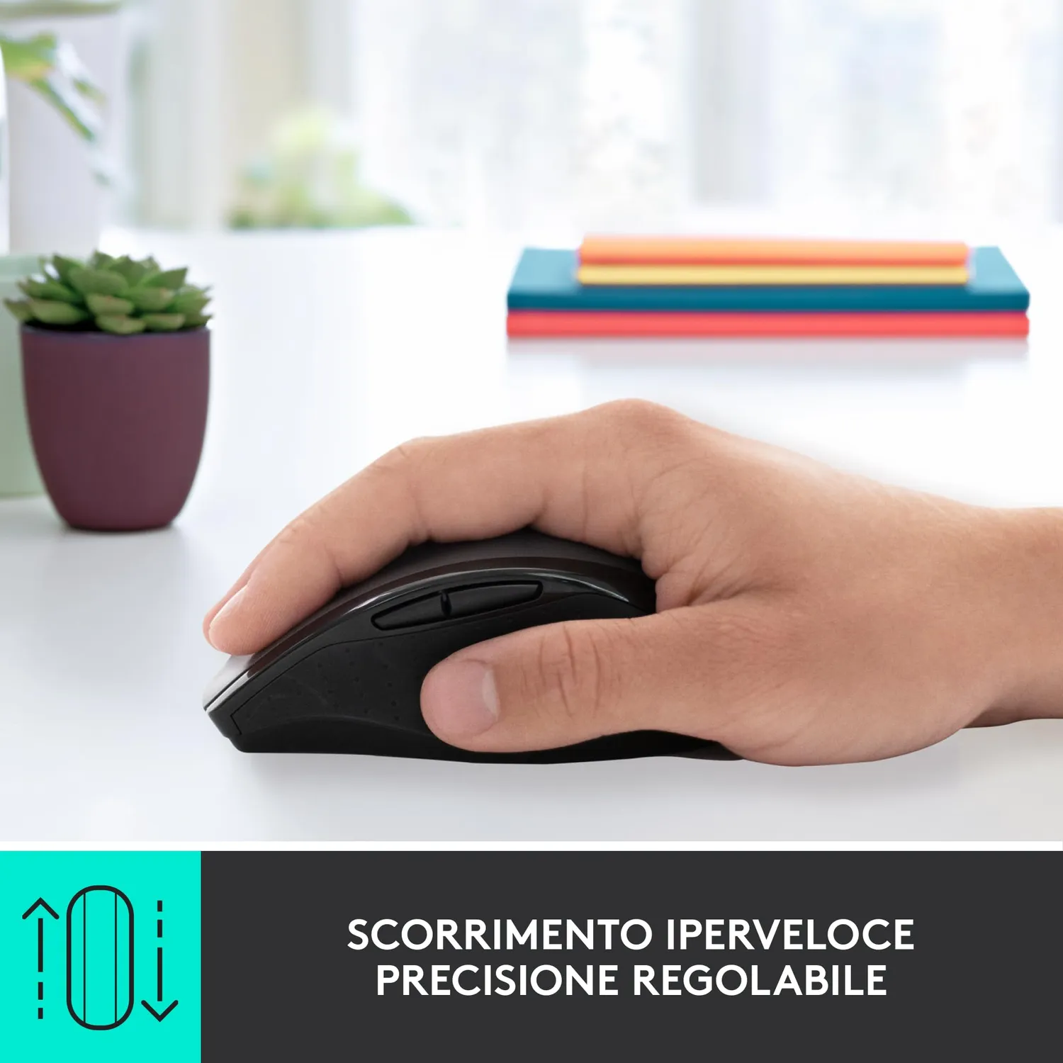 Logitech M705 Marathon mouse wireless nero 5 tasti
