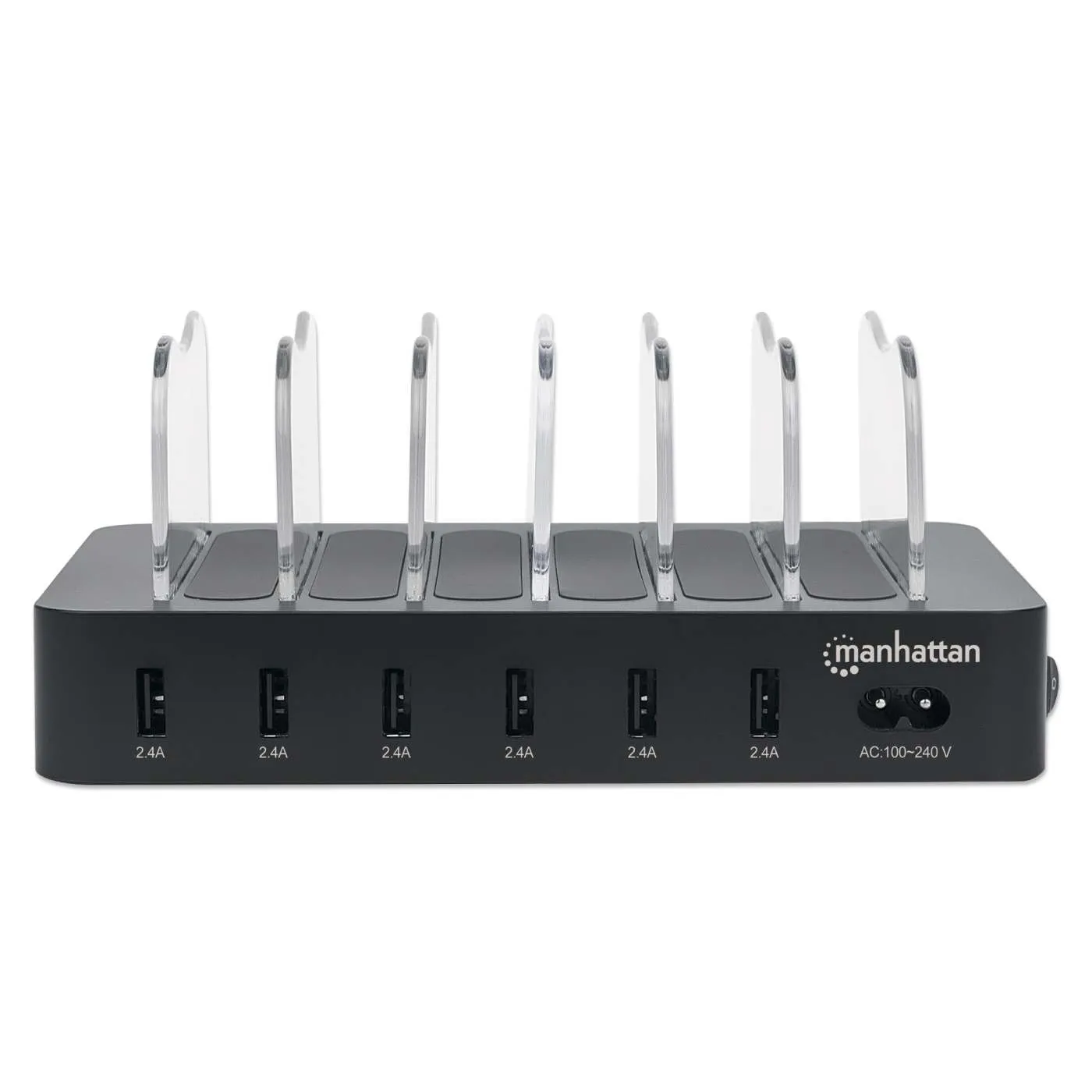 Manhattan Stazione ricarica USB 6 porte 50W nera