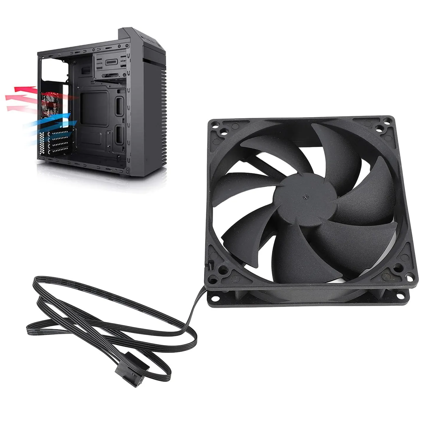 Zunate Ventola Case PC PWM 100x25mm 4Pin 1800 RPM