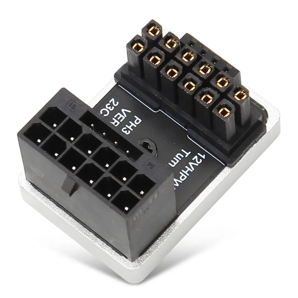 Zunate Adattatore GPU 16 pin 180° argento 600W PCIe