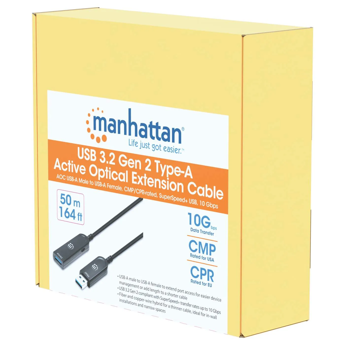 Manhattan Prolunga USB 3.2 Gen 2 A-A 50 m 10 Gbps