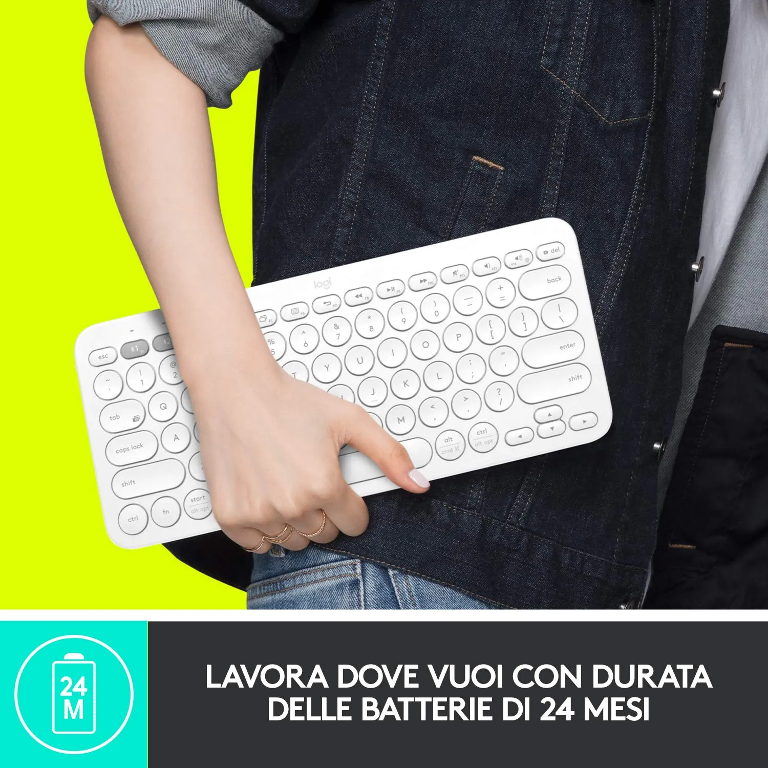Logitech K380 tastiera Bluetooth nera ITA QWERTY