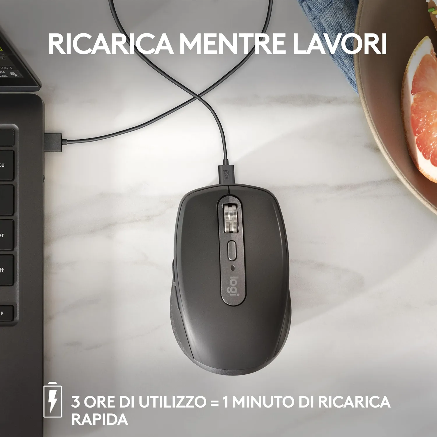Logitech MX Anywhere 3S mouse wireless grafite