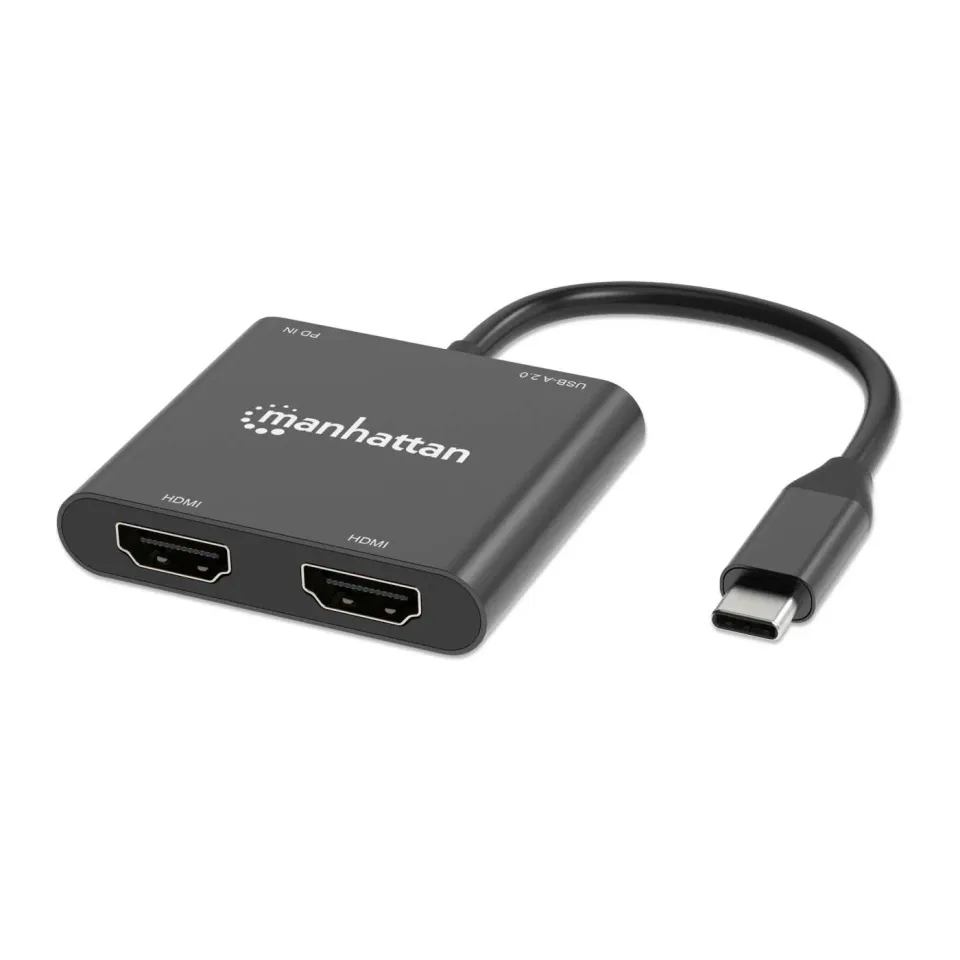 Manhattan Adattatore USB-C Dual HDMI 4K 100W PD