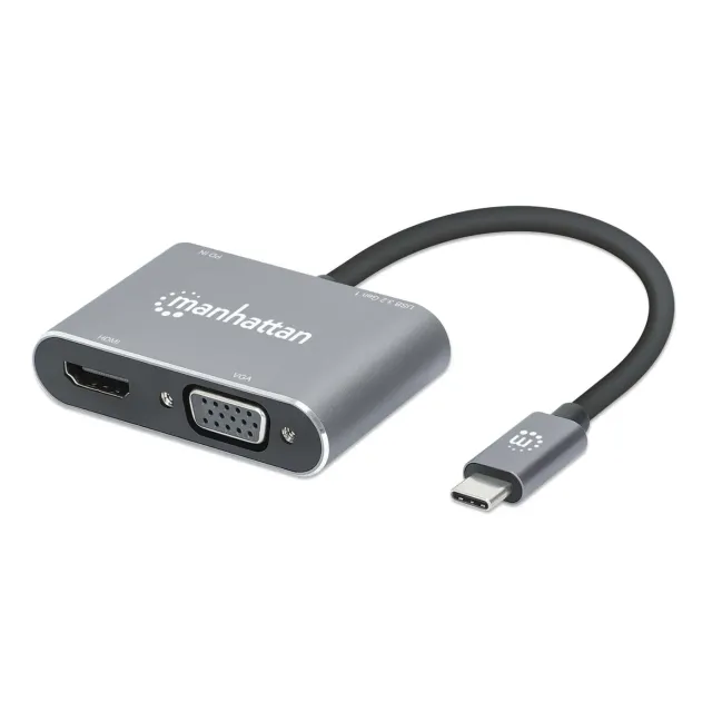 Manhattan 4-in-1 Docking Converter USB-C HDMI VGA PD 87W
